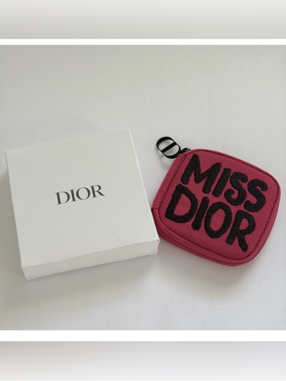 Dior Miss Dior Pink Canvas Pouch with MISS DIOR COLLECTION